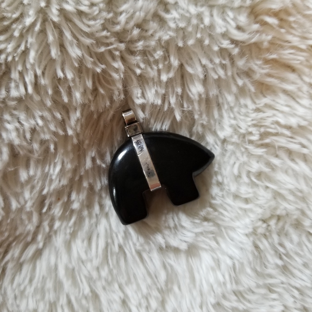 Onyx Bear charm